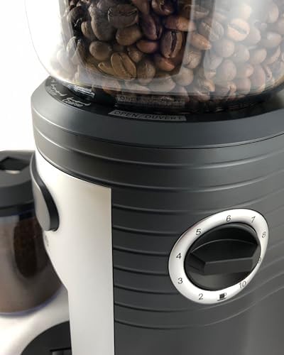 Professional conical burr grinder in silver — photo 4
