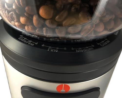 Professional conical burr grinder in silver — photo 5