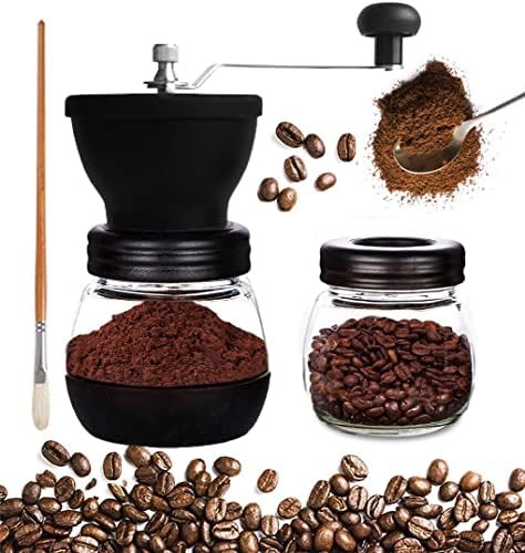 Manual ceramic burr with glass jars
