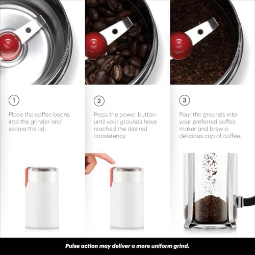 Bodum Bistro electric blade coffee grinder white — photo 3