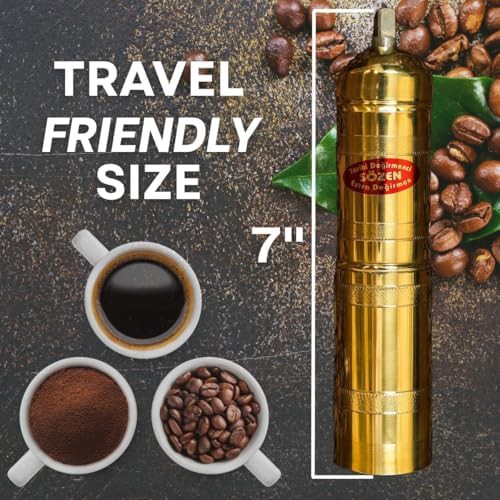 Manual brass Turkish coffee burr mill — photo 5