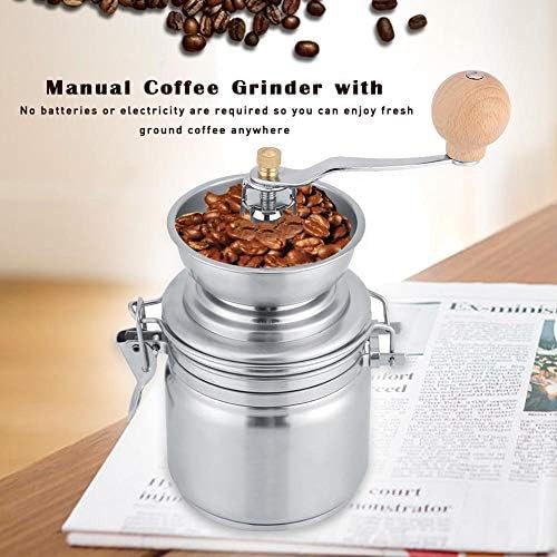 Manual ceramic burr grinder with wooden handle — photo 3