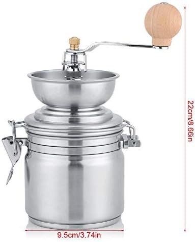 Manual ceramic burr grinder with wooden handle — photo 5