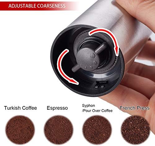 LHS manual stainless steel ceramic burr grinder — photo 4