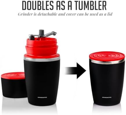 Manual red tumbler with ceramic burr — photo 3