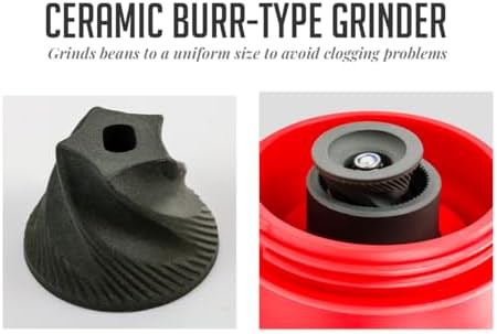 Manual red tumbler with ceramic burr — photo 4