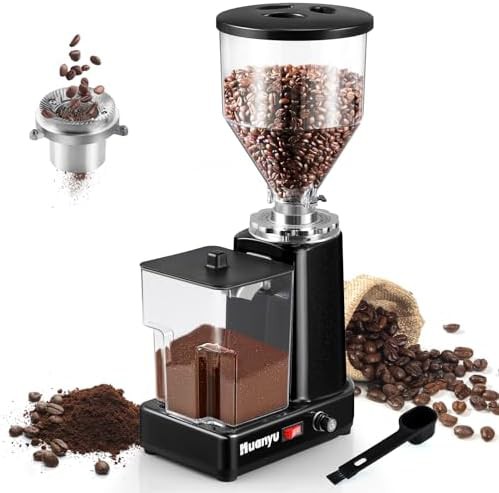 Large capacity bulk flat burr grinder