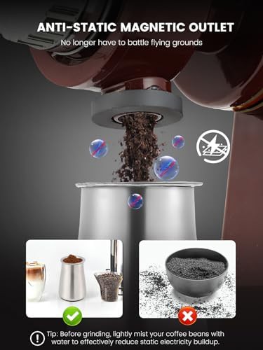 Red home grinder with eight settings — photo 4