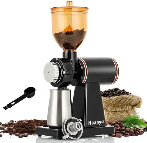 Black home grinder with eight settings