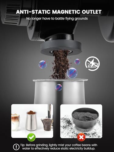 Black home grinder with eight settings — photo 4