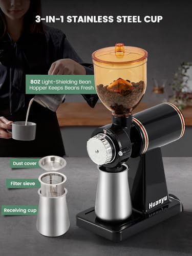 Black home grinder with eight settings — photo 5