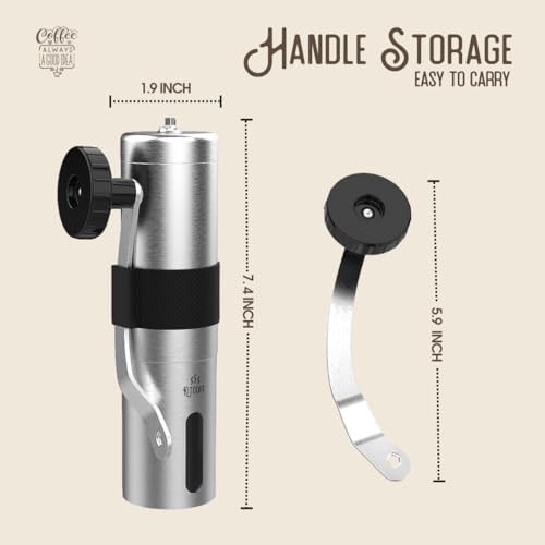 Conical burr manual grinder with pouch — photo 5
