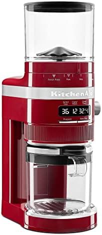 Empire red electric conical espresso grinder