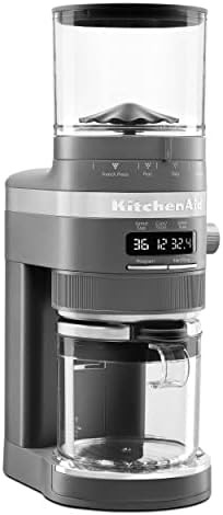 Charcoal grey electric French press grinder