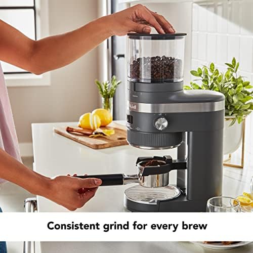 Charcoal grey electric French press grinder — photo 3