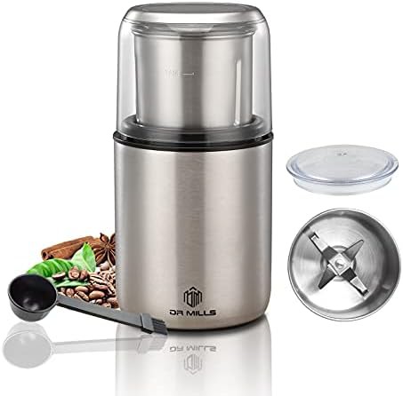 Electric stainless steel coffee and spice grinder