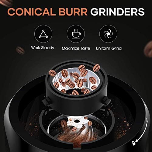 Electric conical burr mill with stainless steel finish — photo 2