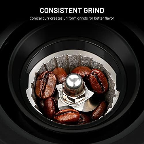 Secura black large electric burr grinder 35 settings — photo 3