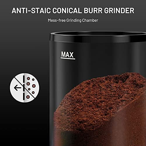 Secura black large electric burr grinder 35 settings — photo 4