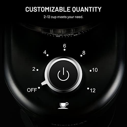 Secura black large electric burr grinder 35 settings — photo 5