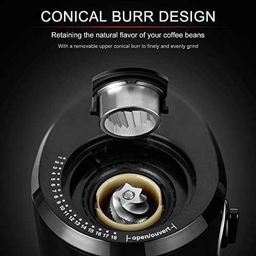 Secura electric conical burr coffee grinder with 18 settings — photo 3