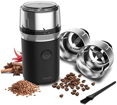 Black wet and dry electric spice and coffee grinder