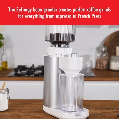 Silver electric burr coffee grinder with options — photo 3