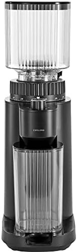 Black electric burr coffee grinder for home