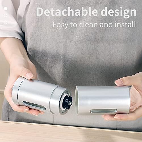 Straight handle stainless steel conical burr grinder — photo 3