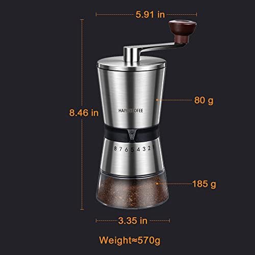 Manual ceramic burr mill with eight settings — photo 4