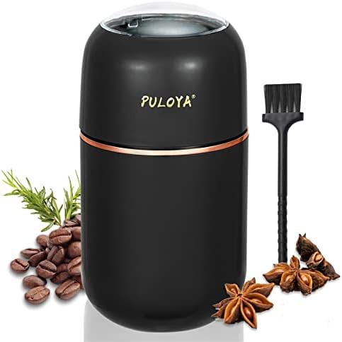 Black stainless steel electric bean and spice grinder