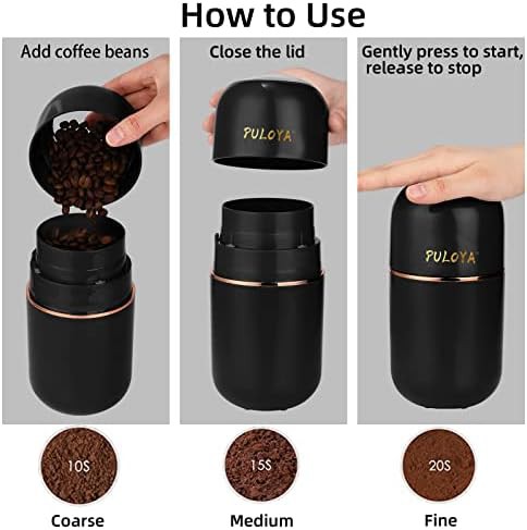Black stainless steel electric bean and spice grinder — photo 5