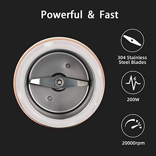 White stainless steel electric bean and spice grinder — photo 4