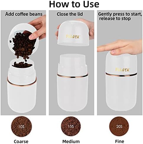 White stainless steel electric bean and spice grinder — photo 5