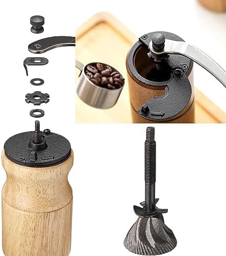 Wooden manual coffee bean grinder natural — photo 3