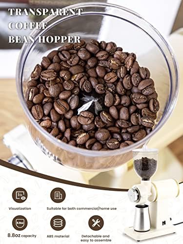 Retro cream white home cafe grinder — photo 3