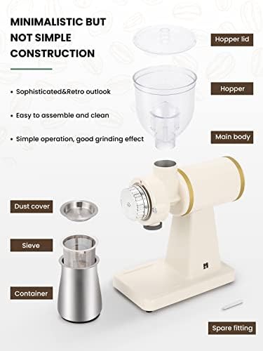 Retro cream white home cafe grinder — photo 5