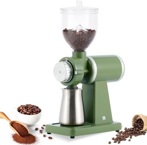 Retro cream green home cafe grinder