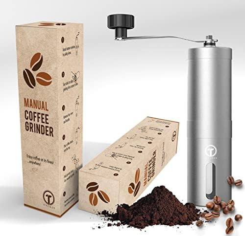 Stainless steel hand crank espresso grinder — photo 2