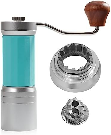 Manual hexagonal burr espresso coffee grinder