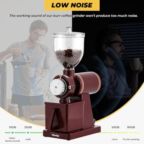 Red anti static flat burr grinder — photo 4