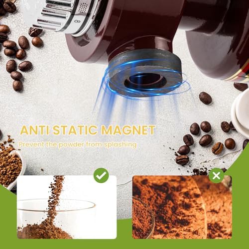 Red anti static flat burr grinder — photo 5