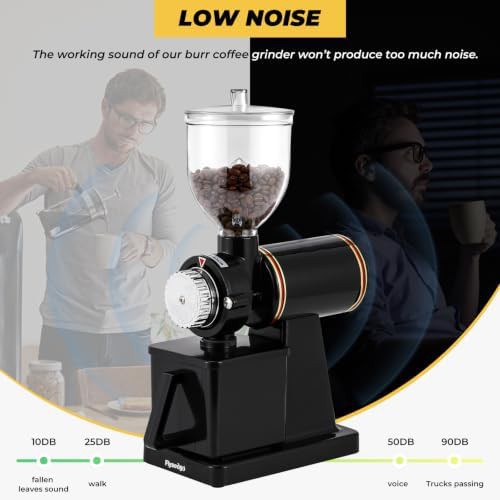 Black anti static flat burr grinder — photo 4