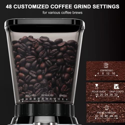 Anti-static conical burr electric espresso grinder — photo 3