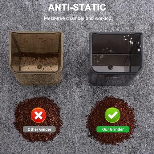 Anti-static conical burr electric espresso grinder — photo 4