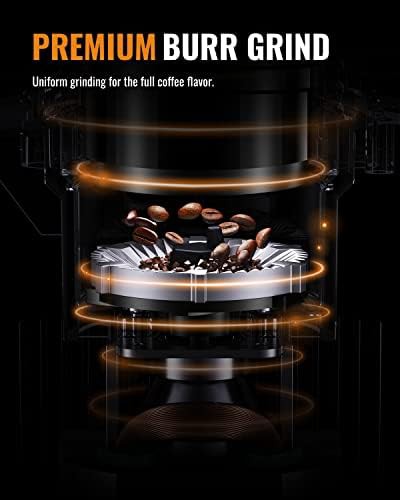 Black flat burr grinder 25 sizes — photo 4