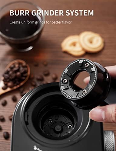Silver automatic flat burr coffee grinder — photo 3