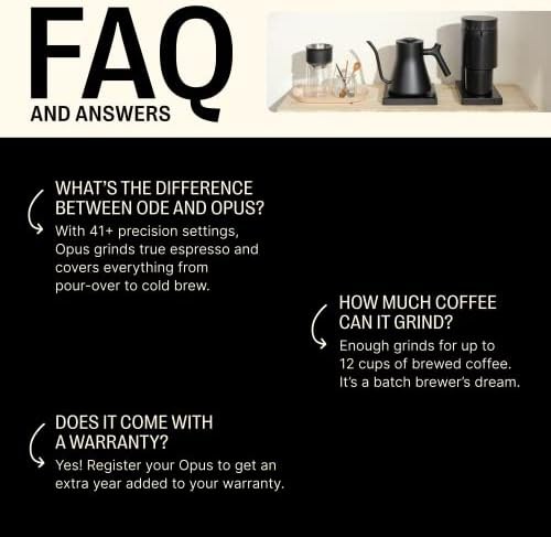 Fellow Opus black conical burr grinder — photo 3