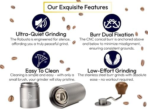 Portable conical stainless steel manual grinder — photo 4