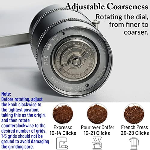 Silver stainless steel camping hand grinder — photo 4